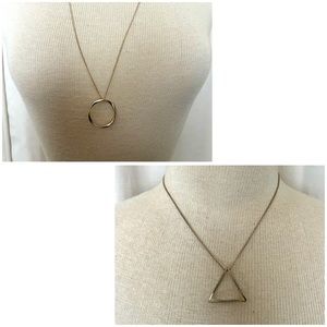 Vintage geometric necklace bundle